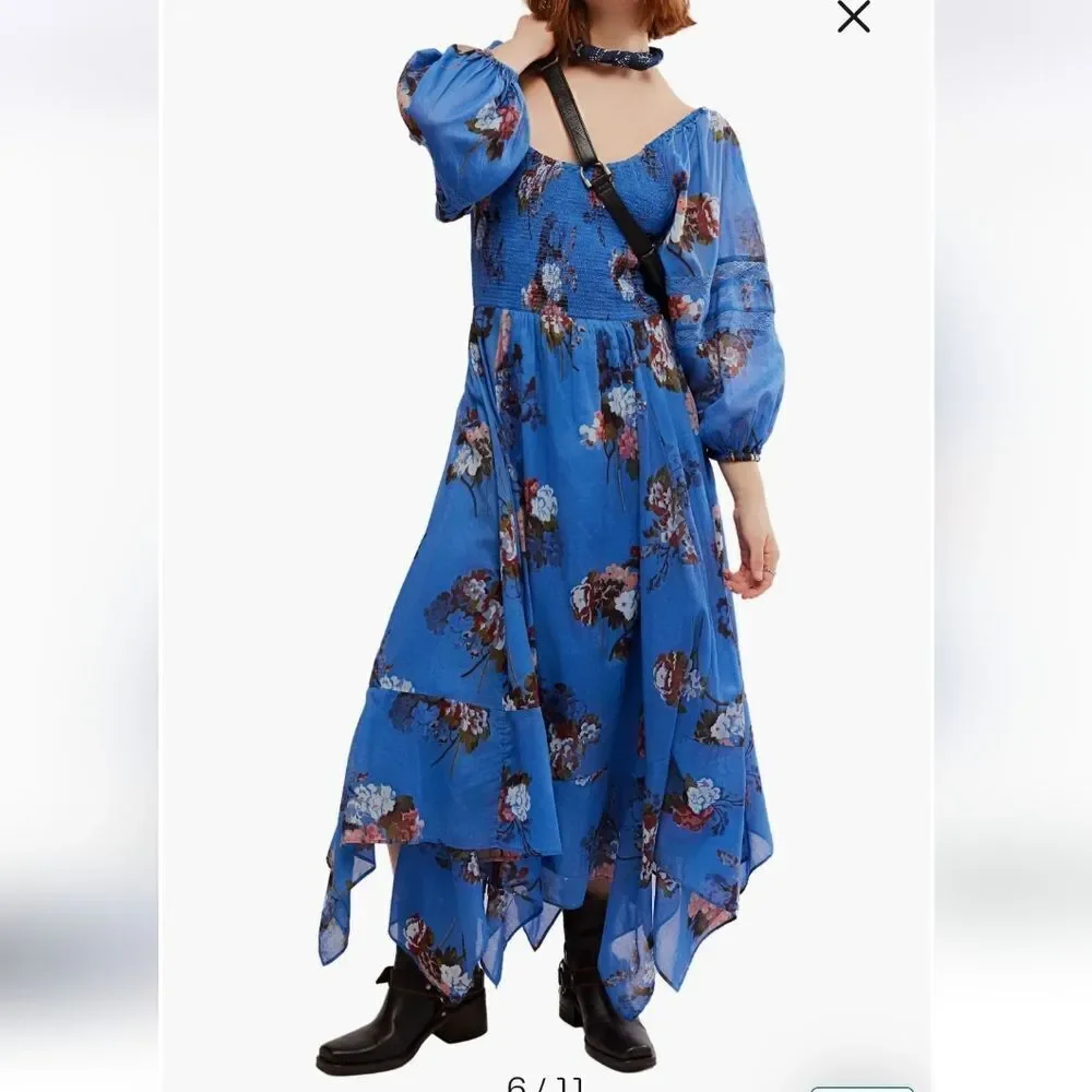 Free People L Morning Glory Boho floral dress - Picture 3 of 11